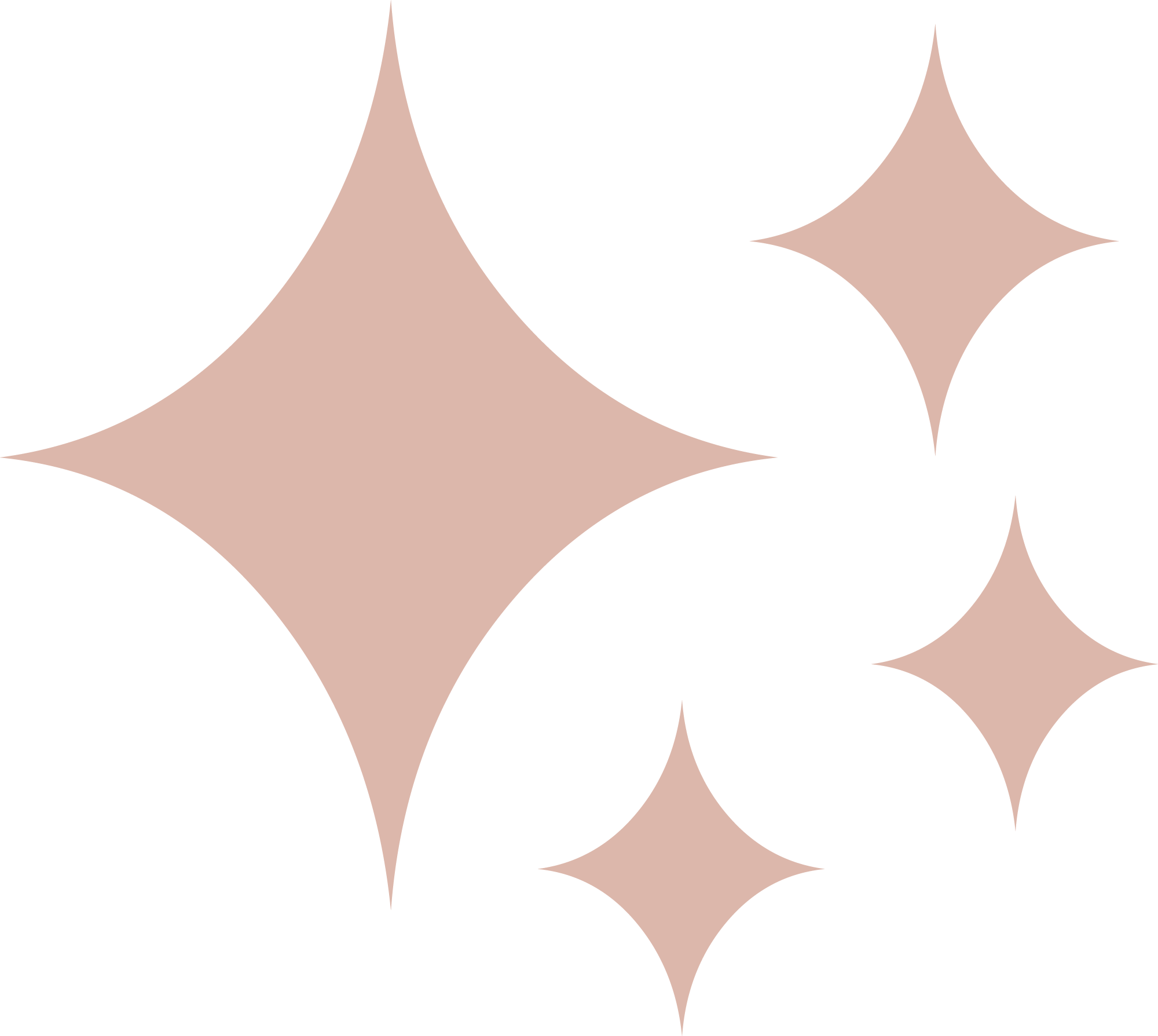 Pattern of large and small stars with a black background and blush pink color.