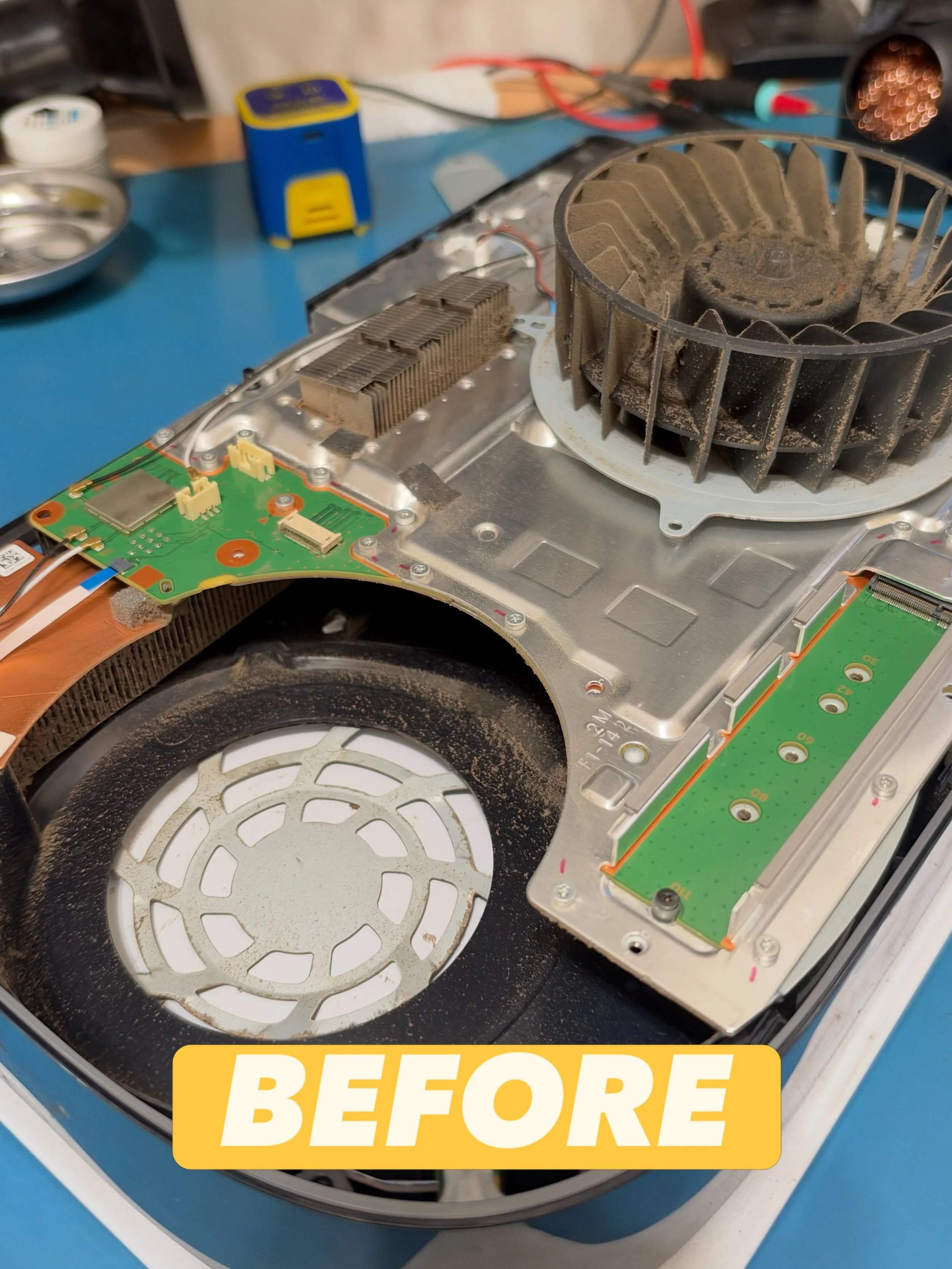 With GTA6 around the corner, you're going to want to make sure your console is running at optimal performance. 

Here are some before and afters on a recent console that was brought in for maintenance.