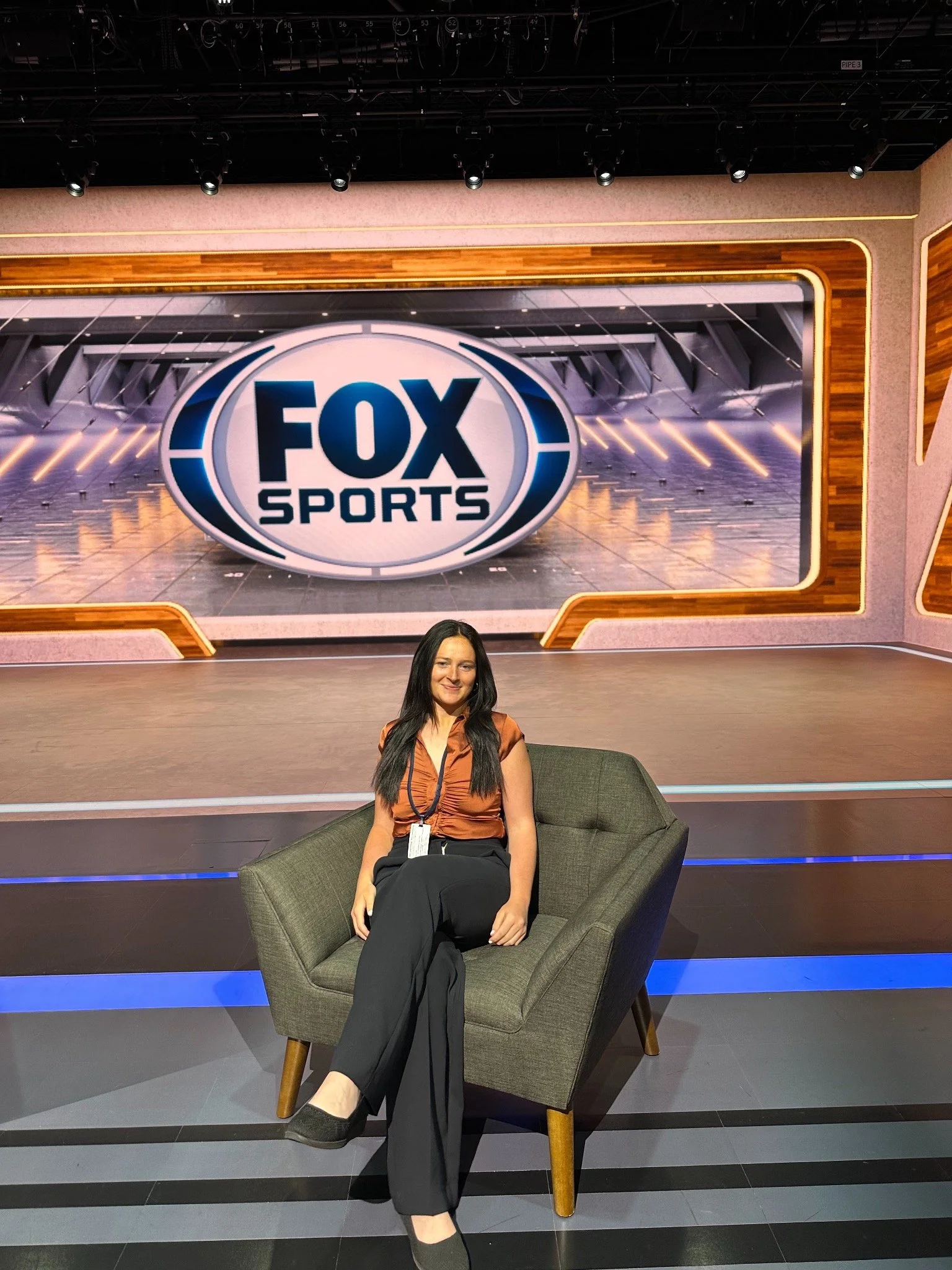 Sarah Galla during her internship with FOX Sports