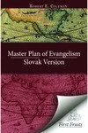 Book titled 'Master Plan of Evangelism Slovak Version' with a maroon and pink cover.