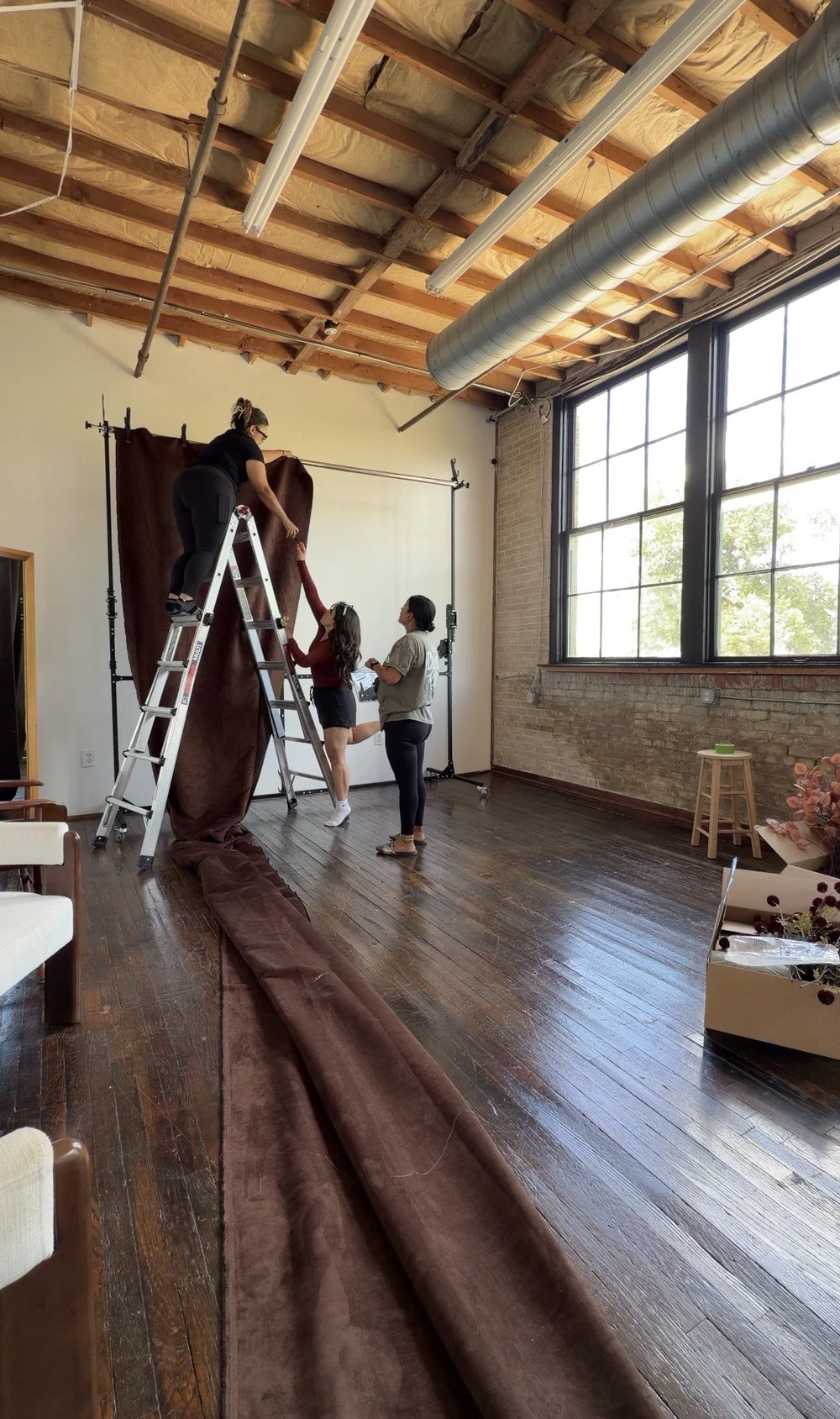 The GVNG Tree being assembled at Buena Vista Studio