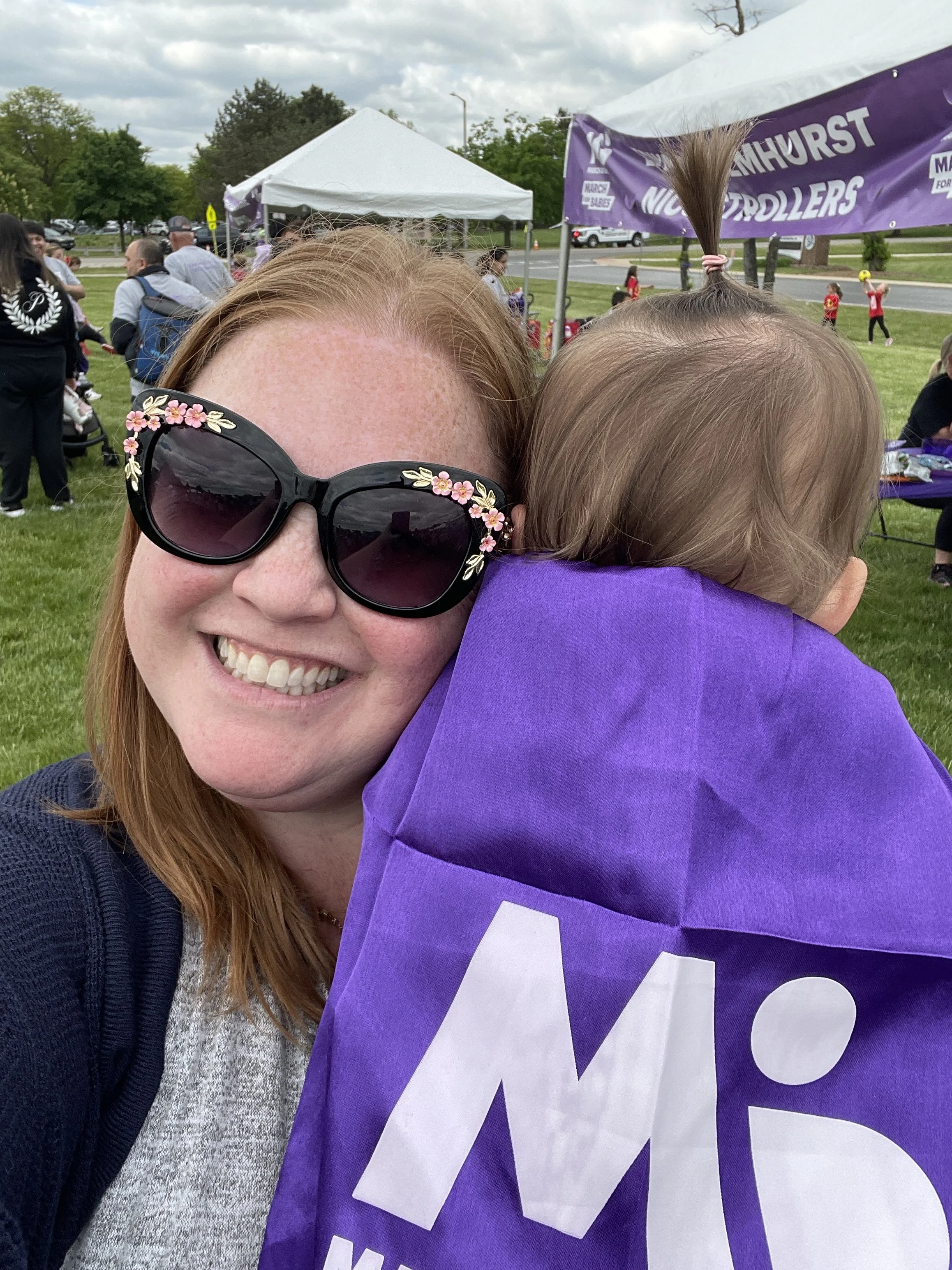 Mom and daughter at March for Babies 2025.