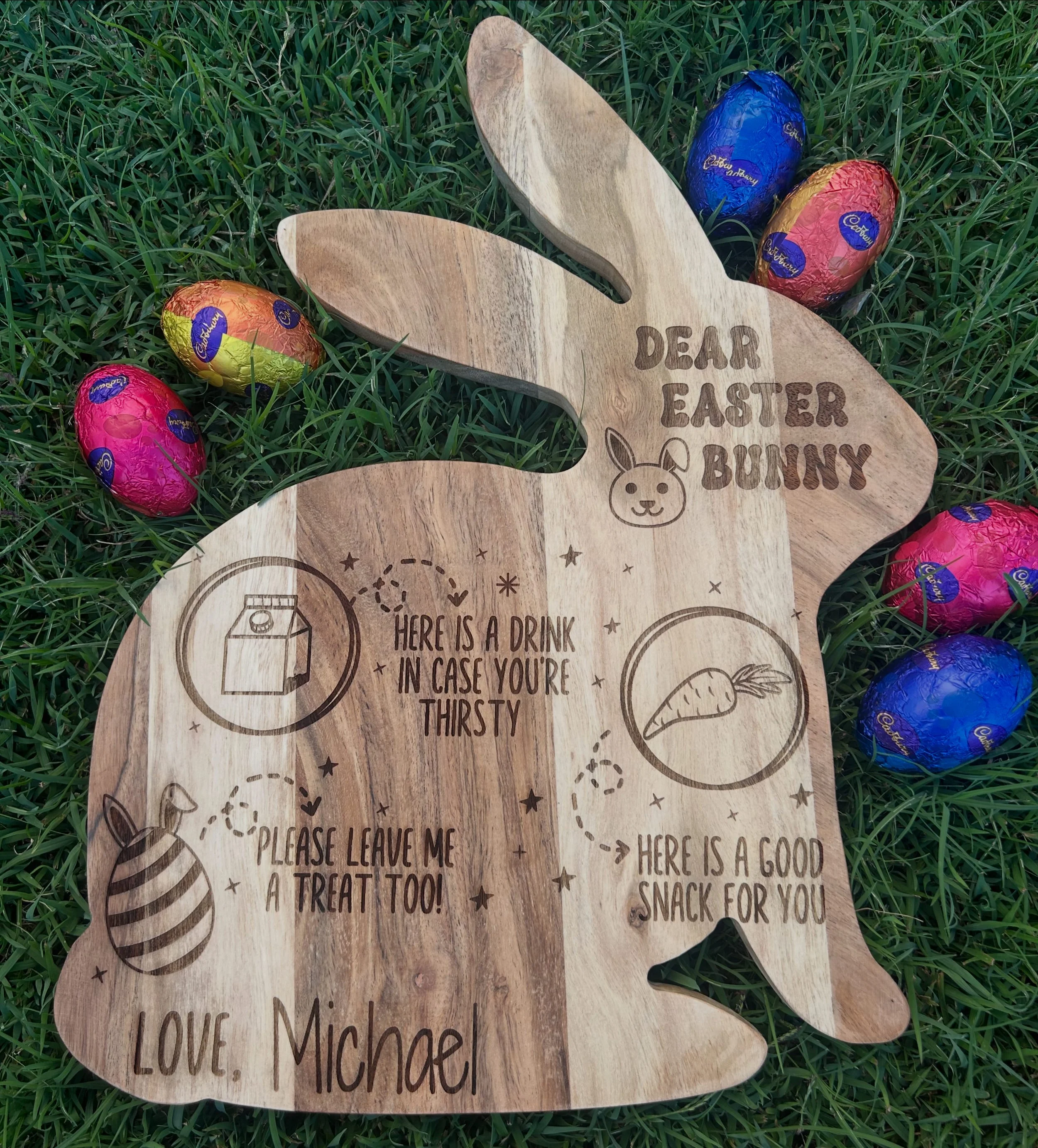 Personalised Easter Bunny Board