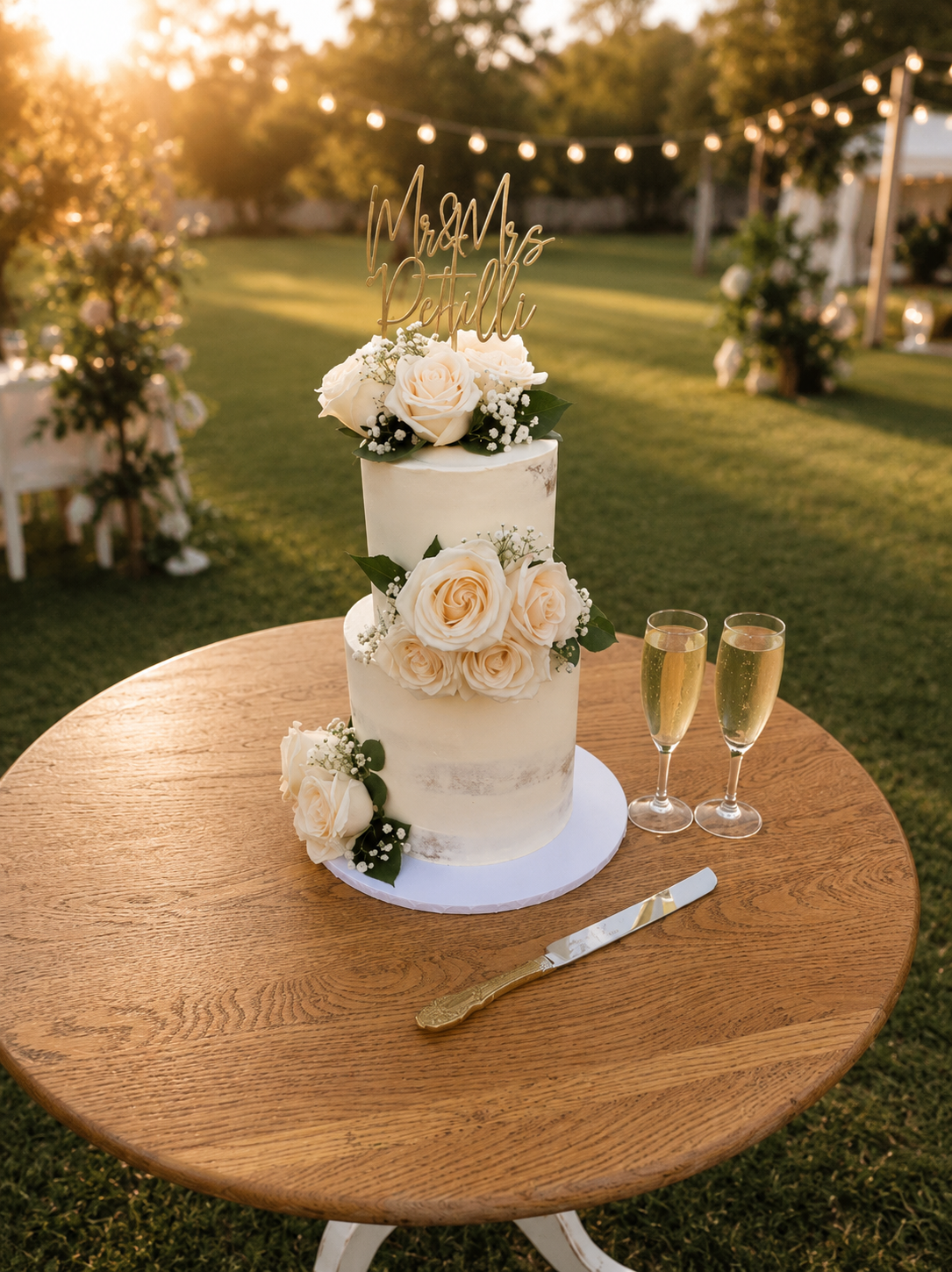 Script Wedding Topper