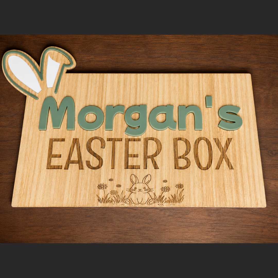 Personalised Easter box name sign