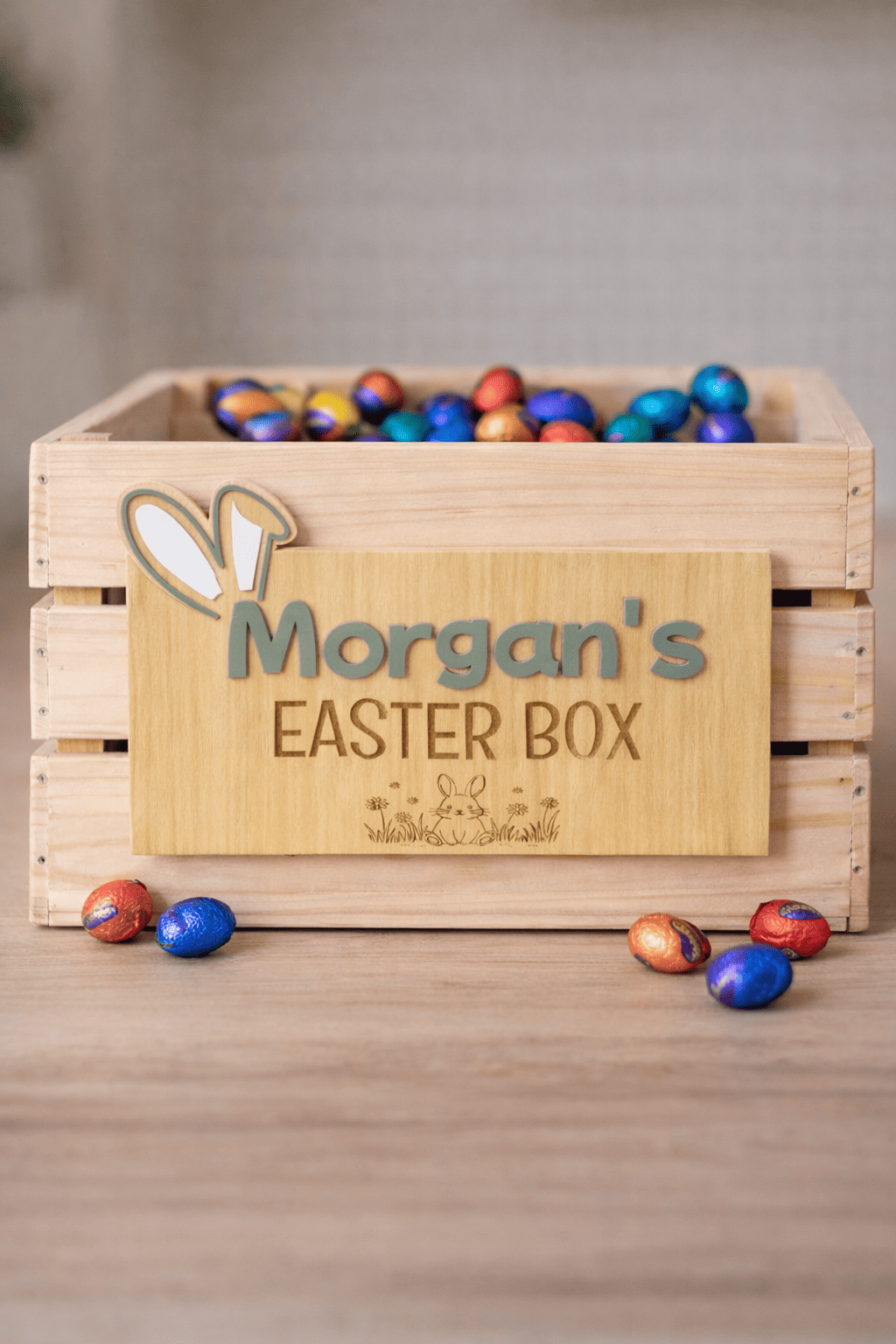 Easter Box Name Sign