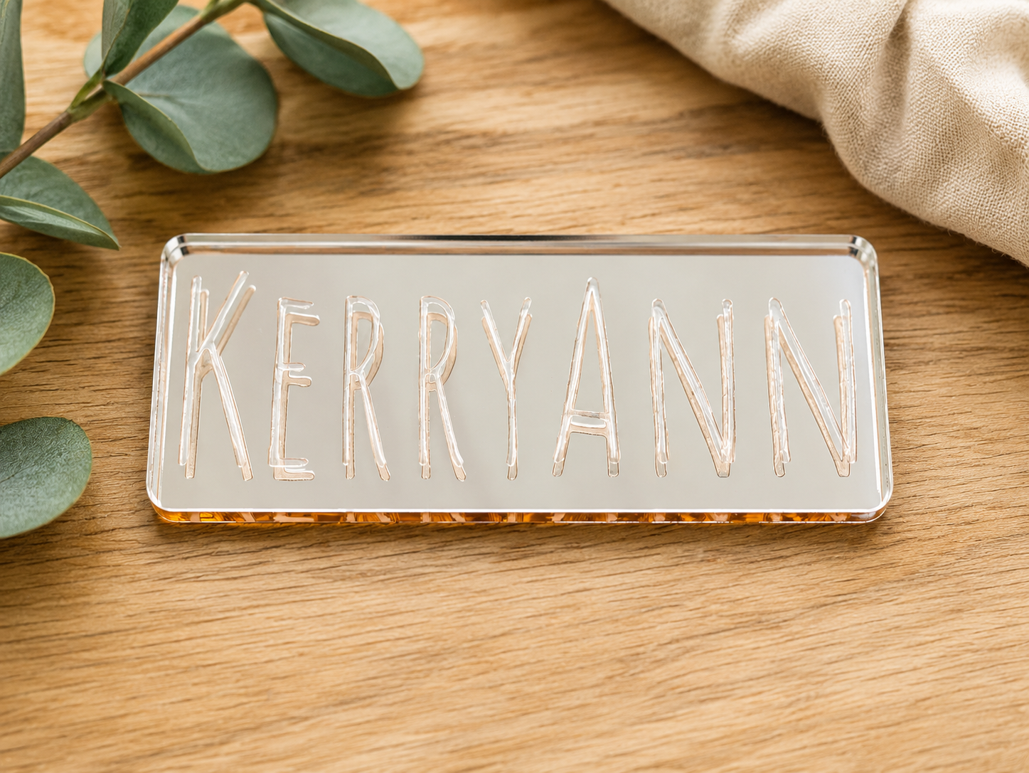 The Mirror Name Badge - Engraved Acrylic
