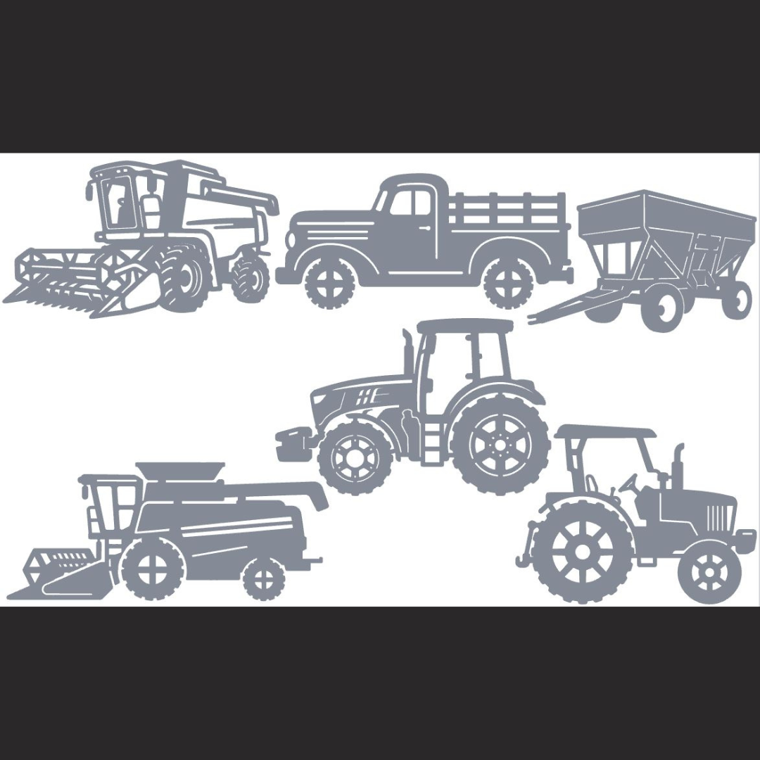 Farm Vehicles Wall Decor Pack
