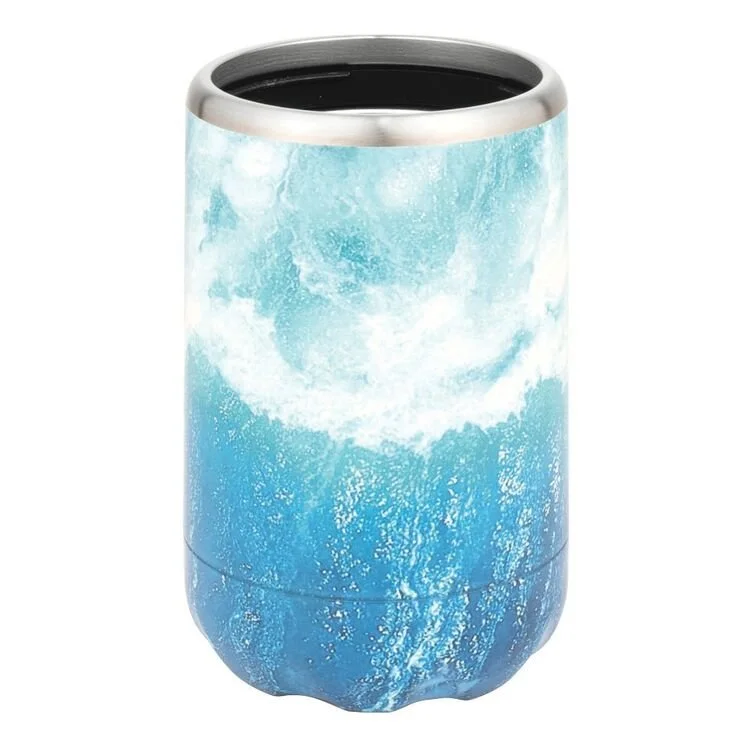 Personalised Ocean design Avanti stubby cooler laser engraved with custom name Brisbane