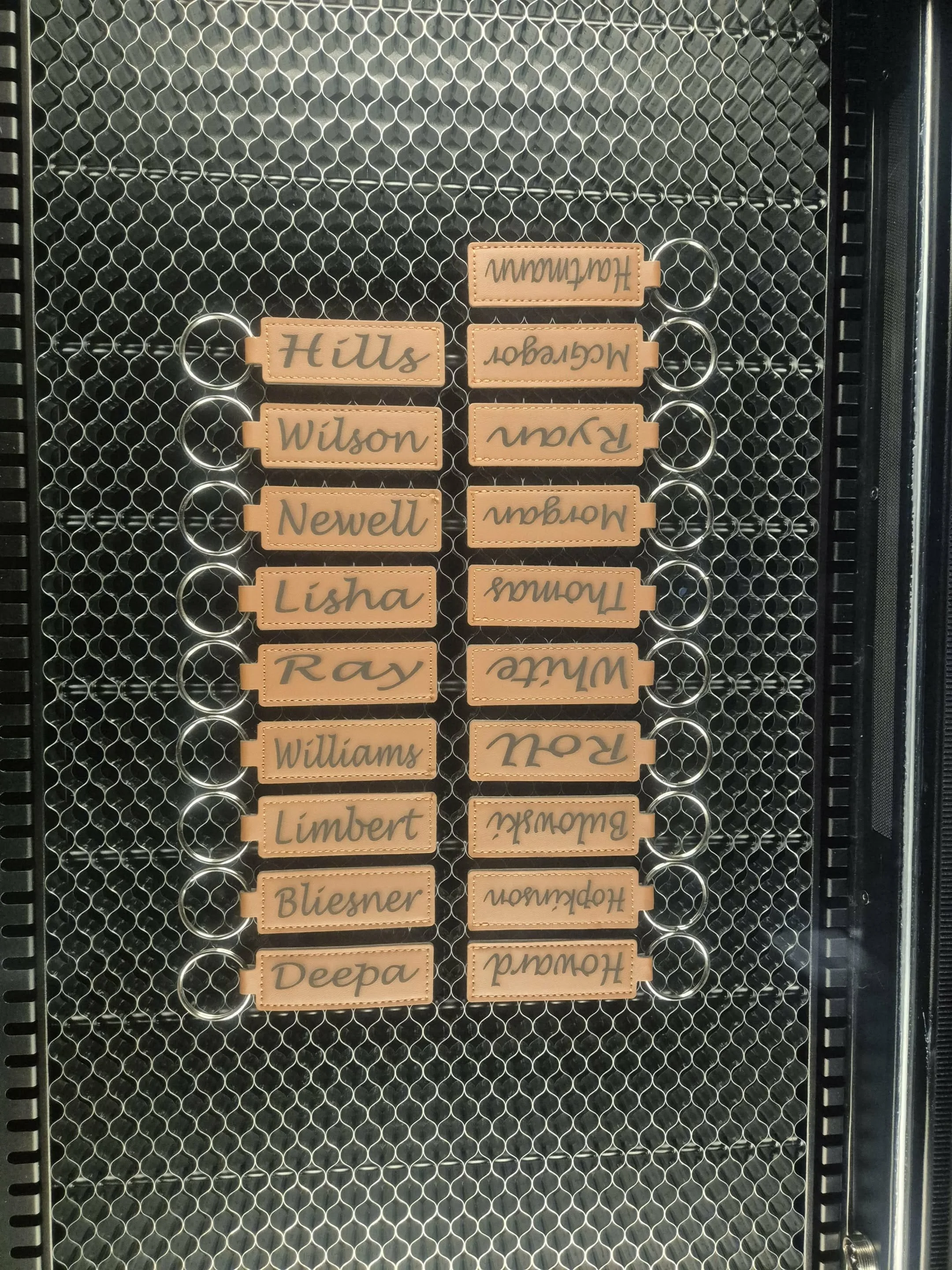 Personalised Faux Leather Keyring