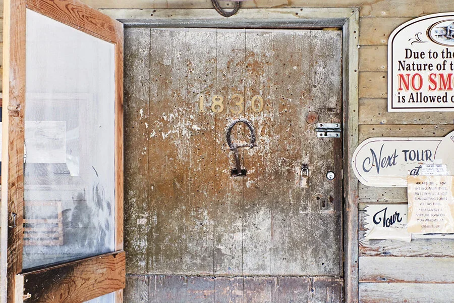 The Old Mill Door Swings With History