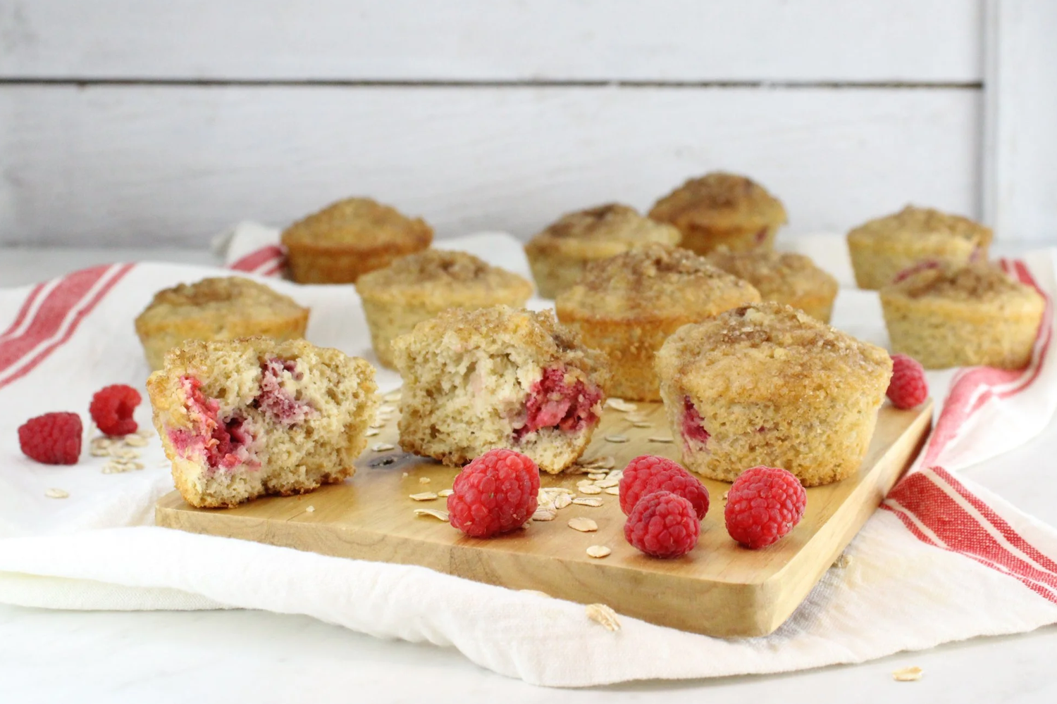 Oatmeal Raspberry Muffins