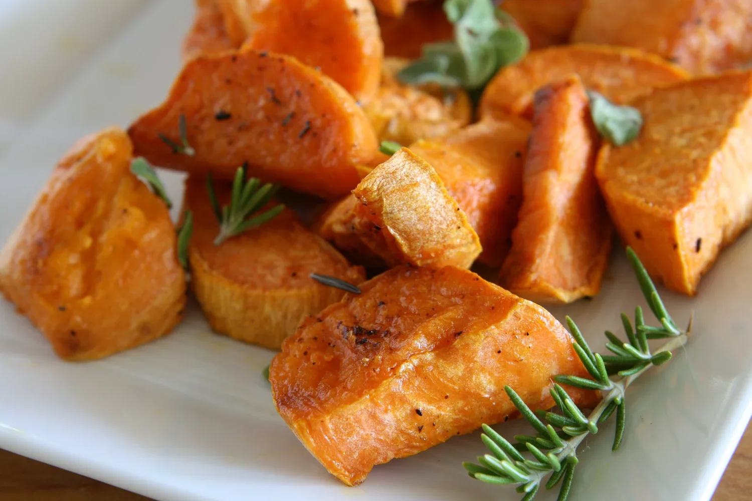 Roasted Sweet Potato Slices with Sourwood Honey