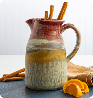 Handcrafed serving pitcher from Pigeon Forge Pottery