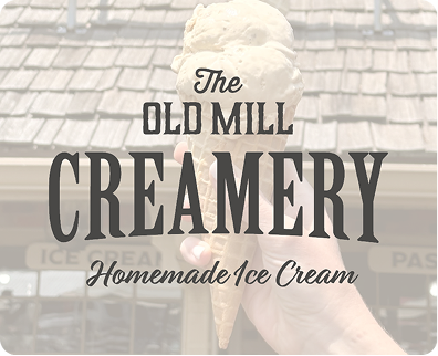Logo for The Old Mill Creamery - Homemade Ice Cream