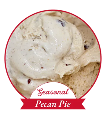 Pecan Pie ice cream is a seasonal favorite here in Pigeon Forge