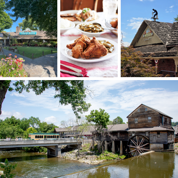 Montage of various photos of The Old Mill properties