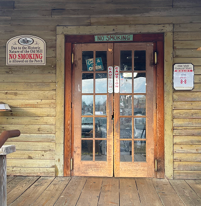 Front doors to the historical General Store in Pigeon Forge