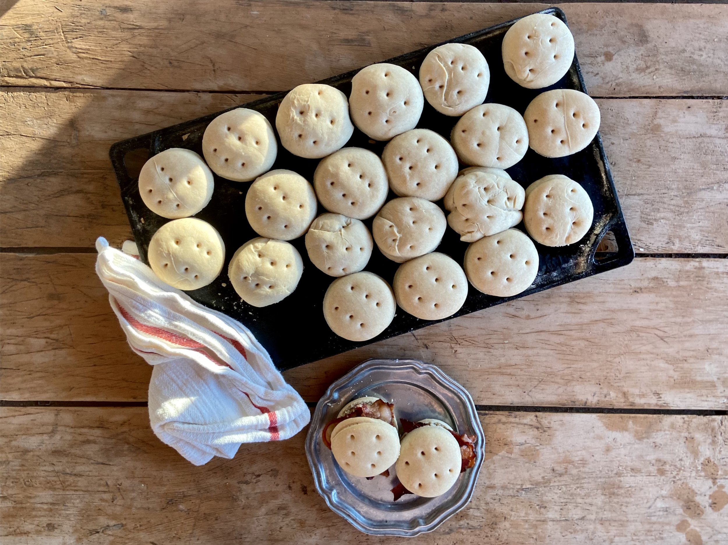 Cold Water Biscuits (aka Beaten Biscuits)