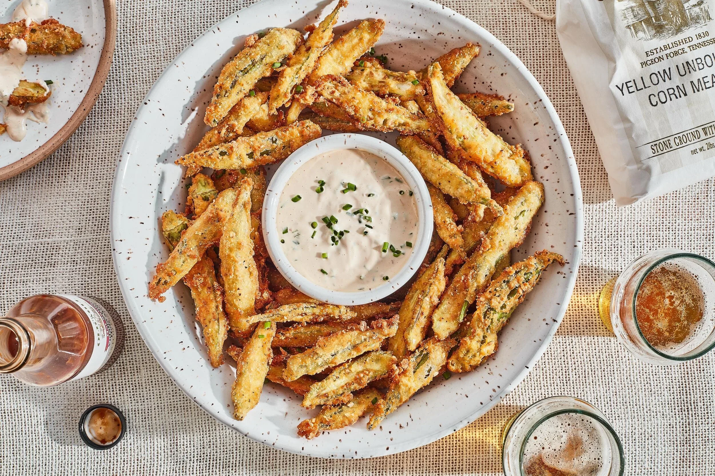 Fried Okra with Spicy Aioli