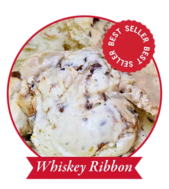 One of our best selling ice creams in Pigeon Forge is Whiskey Ribbon