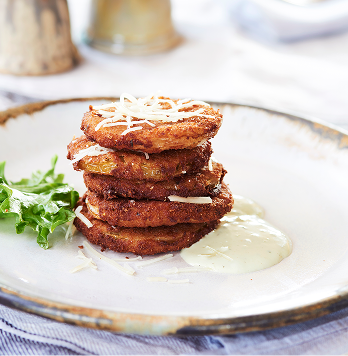 Close up of fried green tomatoes