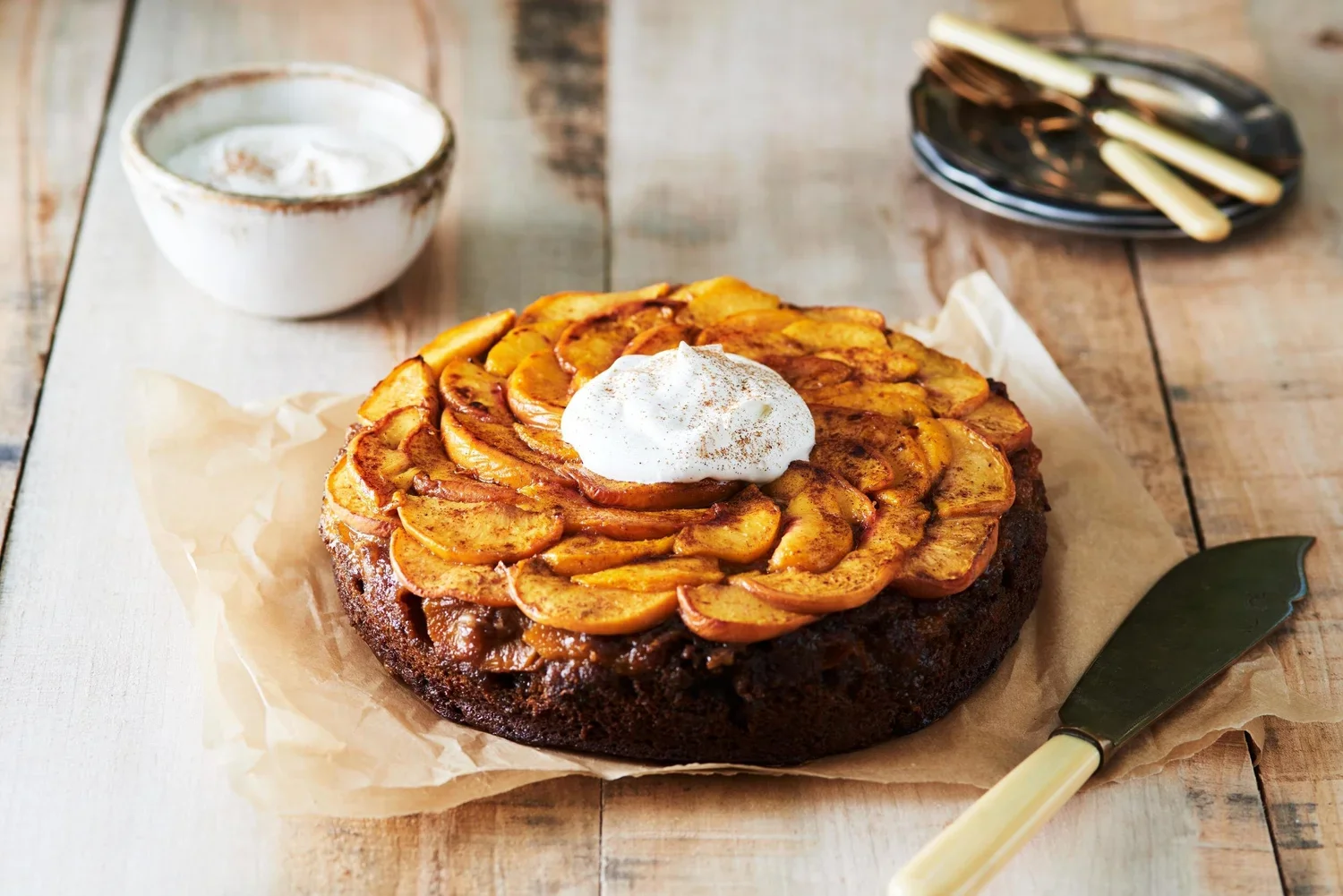 Gingerbread Peach Upside-Down Cake