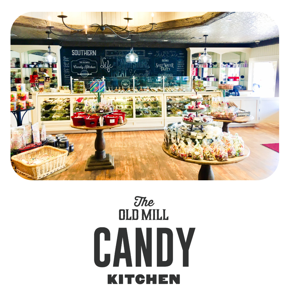 Logo for The Old Mill Restaurant Candy Kitchen