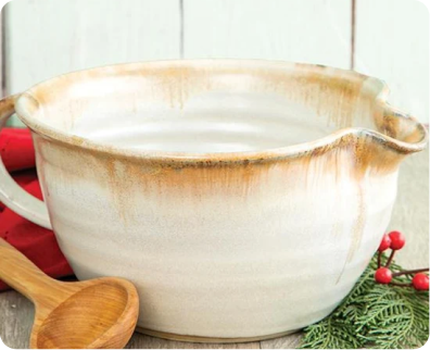 Batter Bowl in Flowering Dogwood glaze