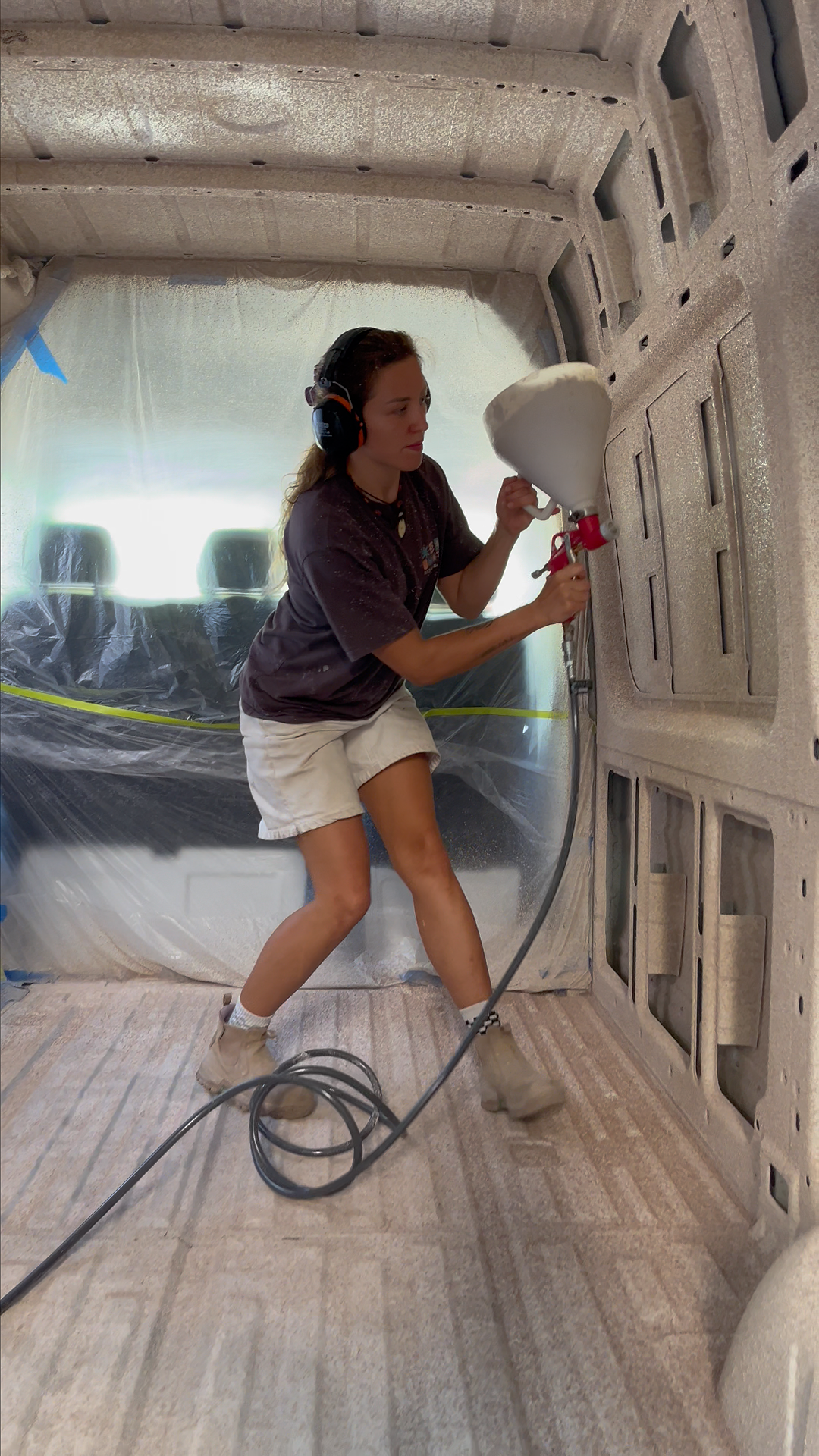 Campervan wall insulation and interior preparation