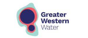 Logo of Greater Western Water with a stylized water droplet and the company name
