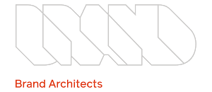 Black background with the word 'BRAND' in large white block letters and 'Brand Architects' in small red letters below.