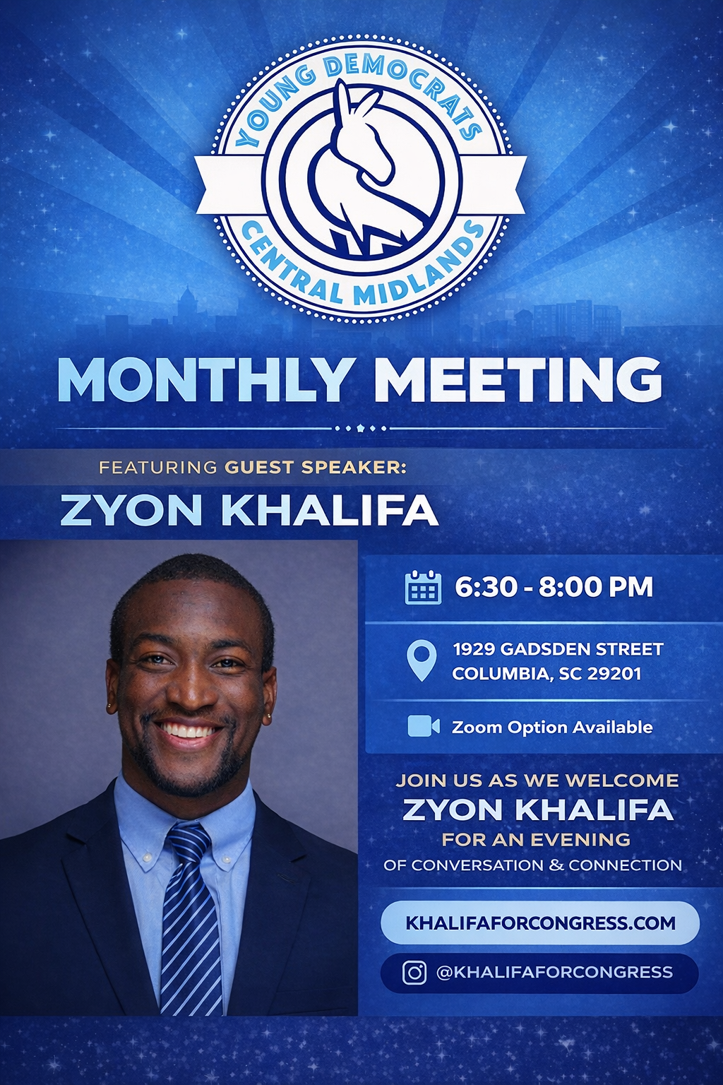 Speaking at Young Democrats of Central Midlands Meeting