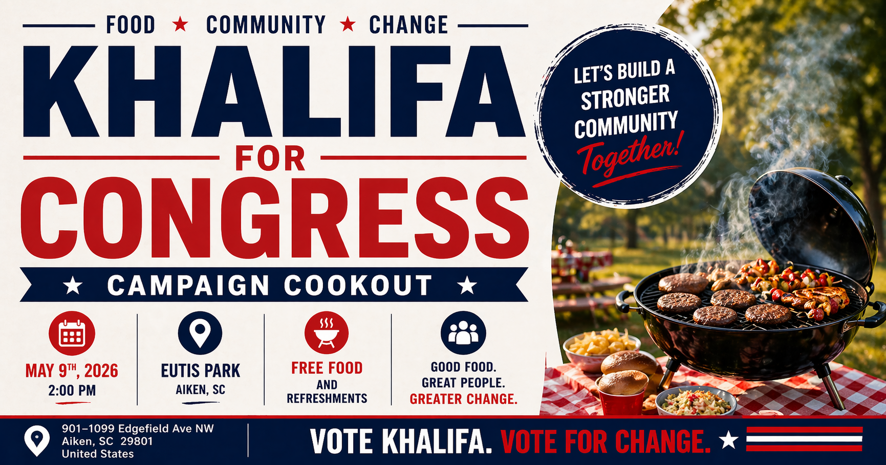 Khalifa For  Congress Campaign Cookout