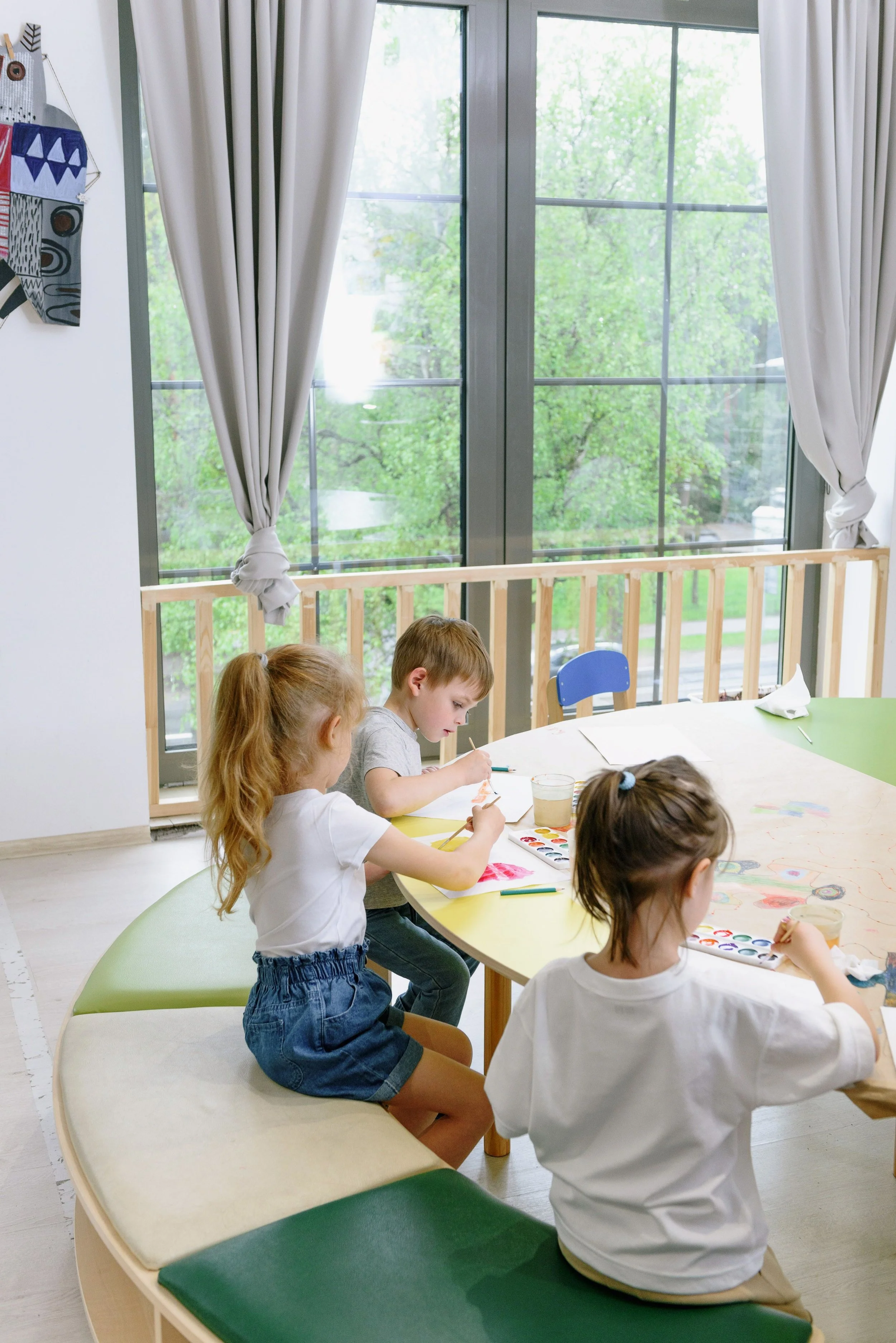 Preschool children participating in early literacy activities at a preparatory preschool in Calgary