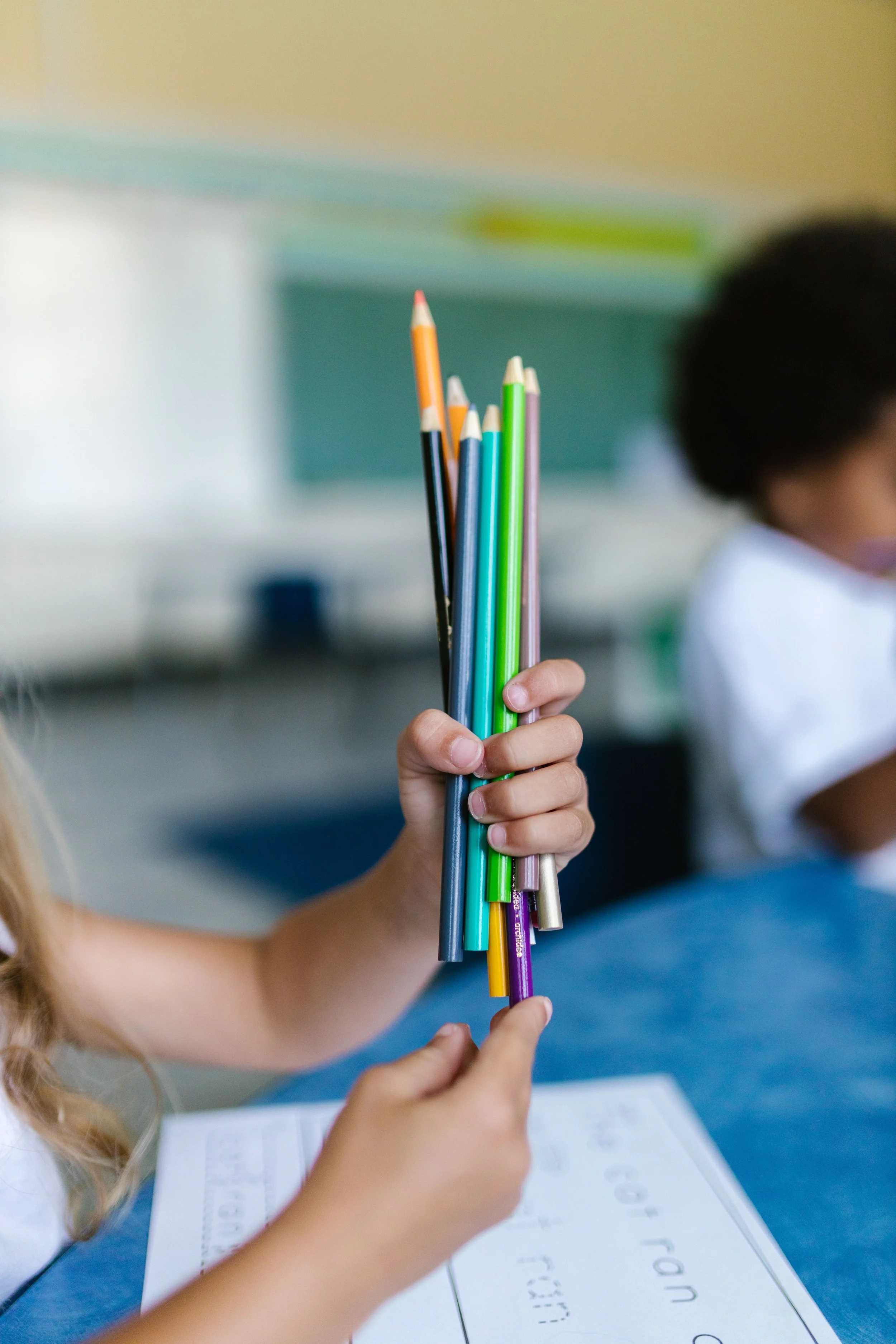 Preschool children learning classroom routines and social skills in preparation for elementary school