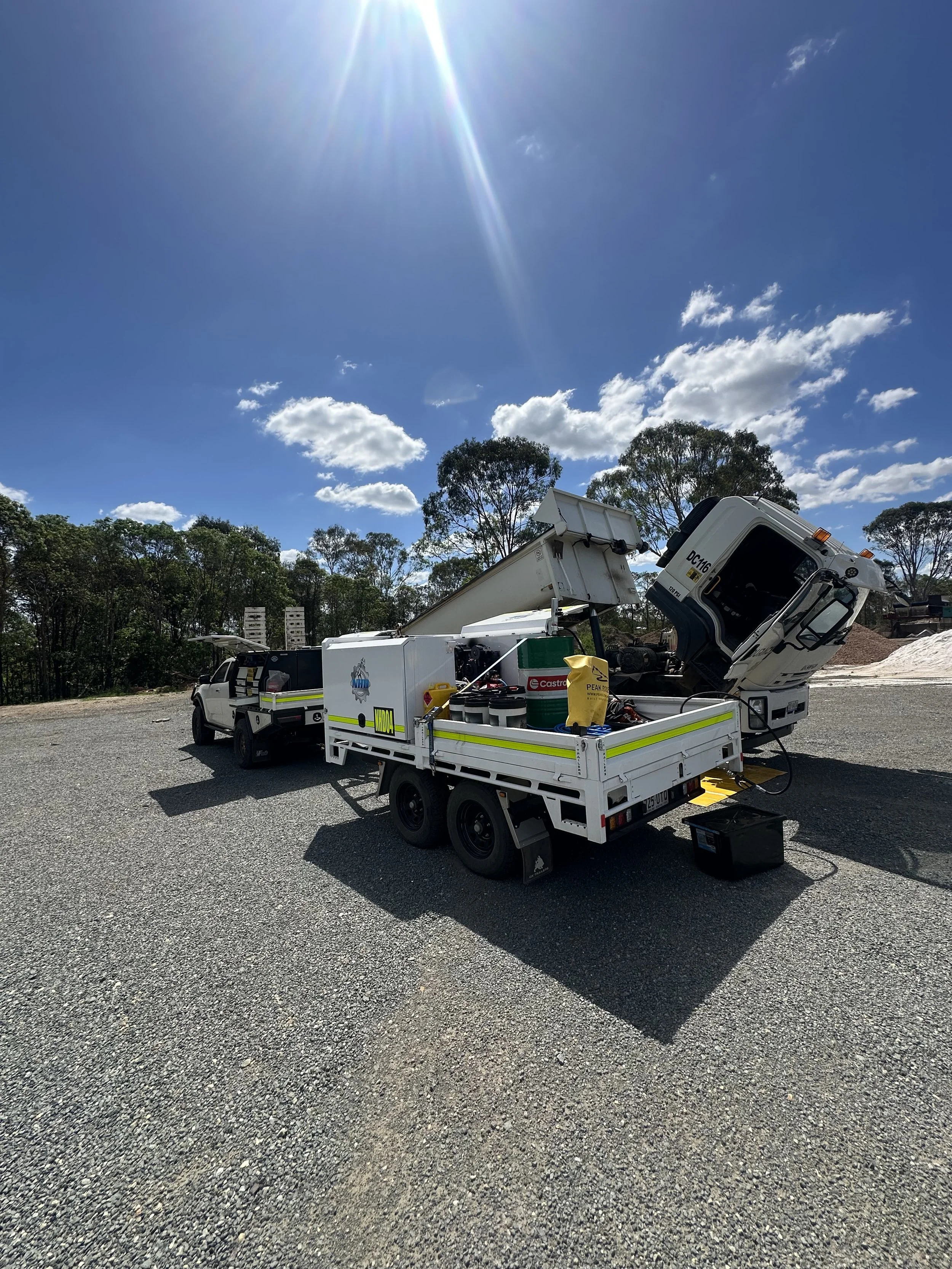 On-site diesel mechanic servicing heavy machinery Gympie