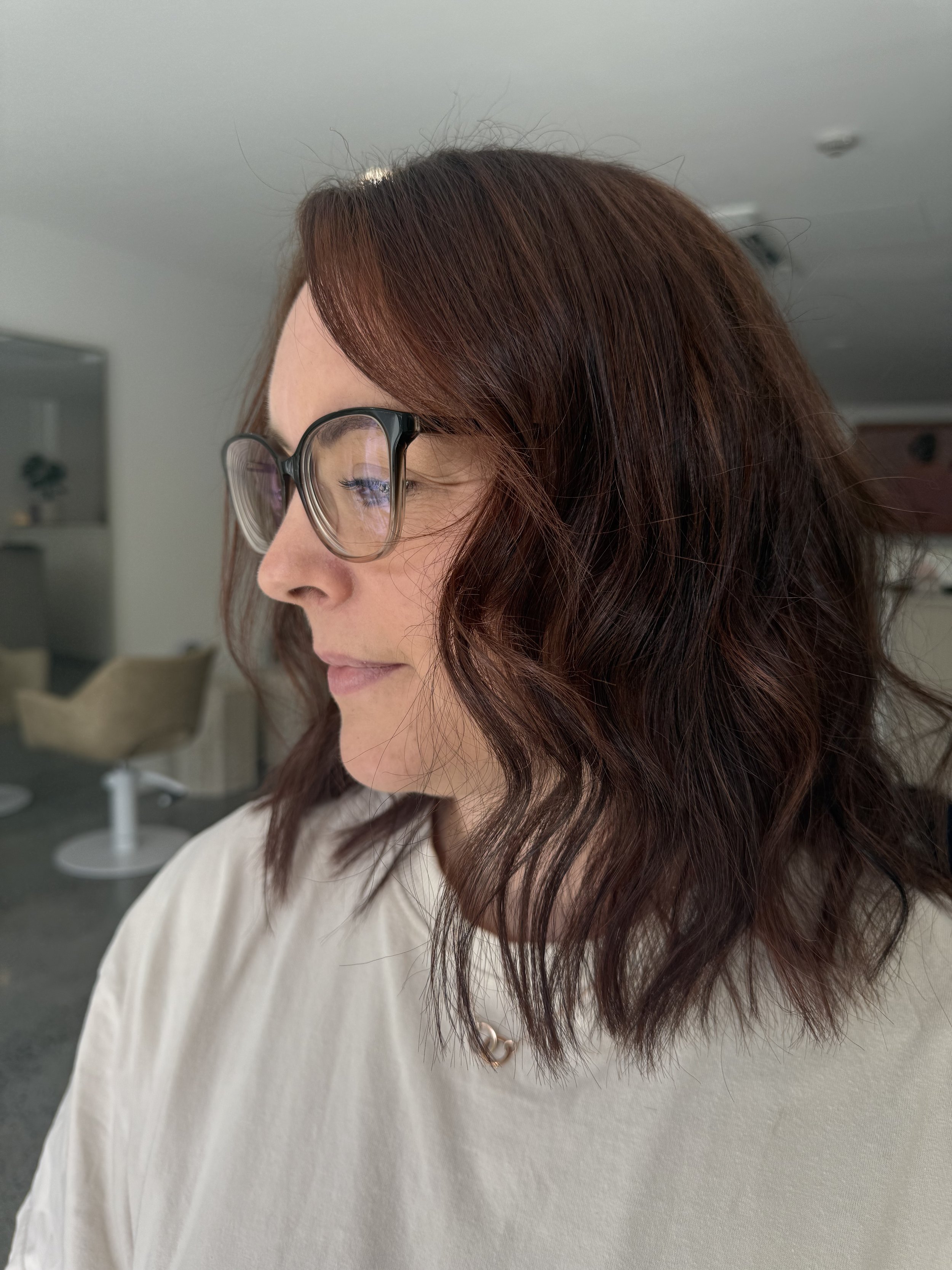 Copper hair colour at Solie the Space Petrie