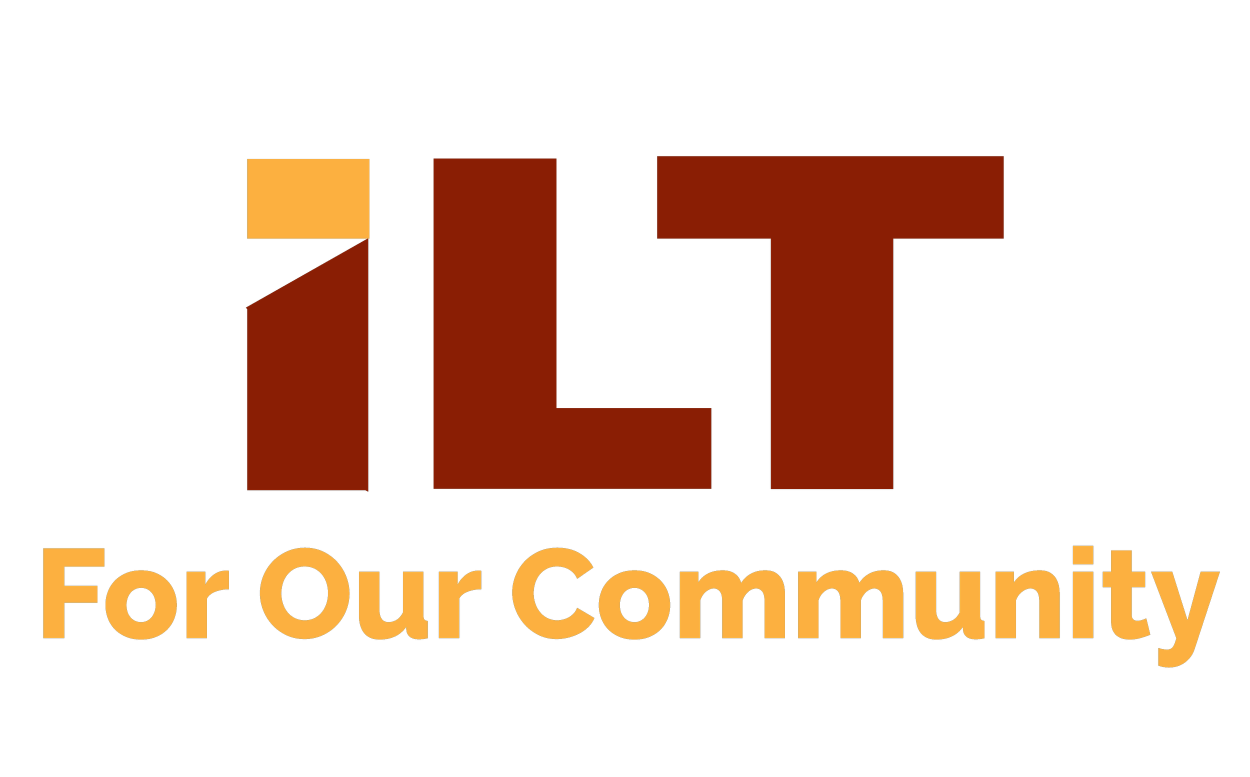bold text reading 'FLT' with the words 'For Our Community' beneath.