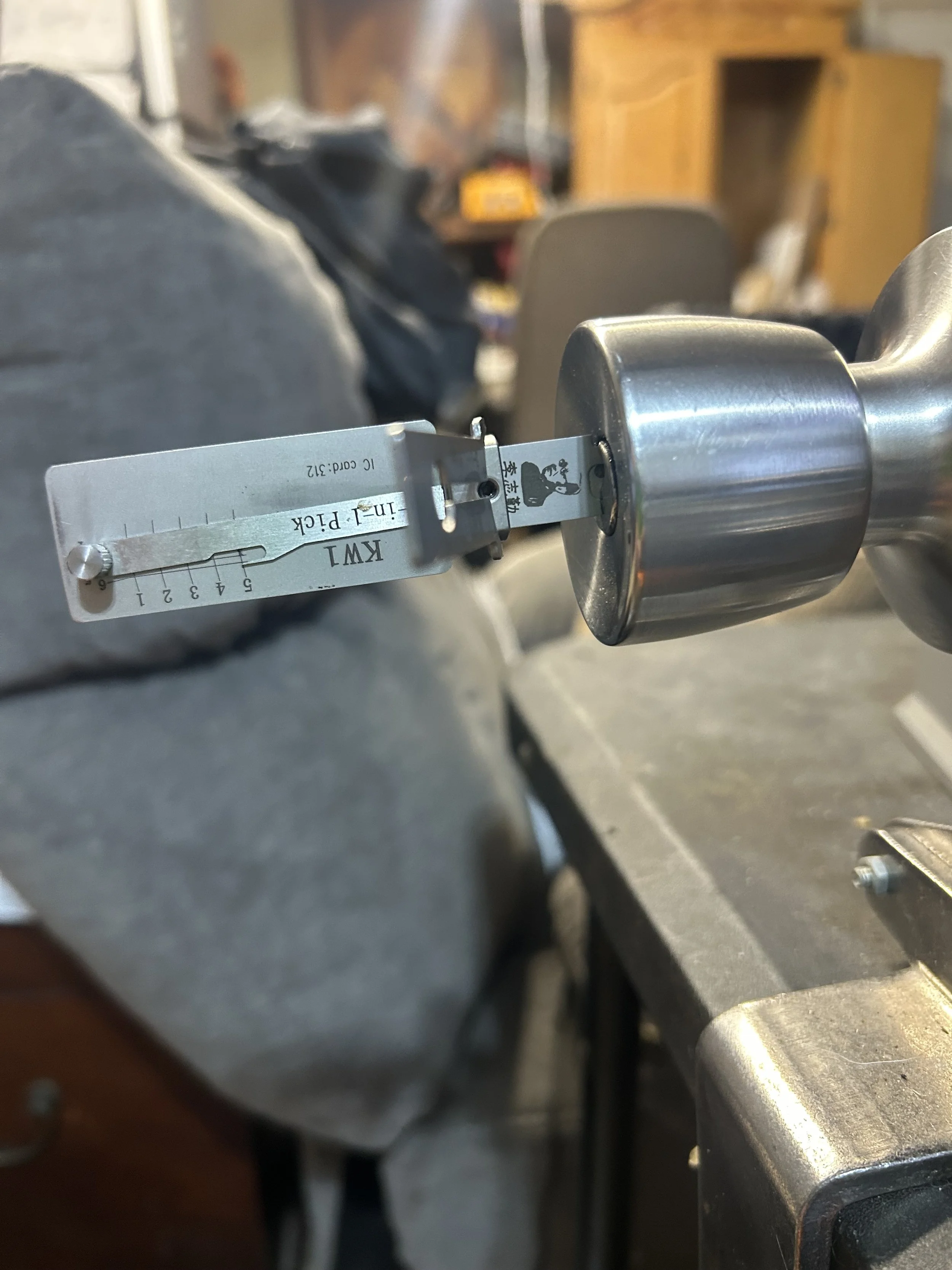 House and shop lockouts Open the door when I can without wrecking the hardware. If it’s a Kwikset
