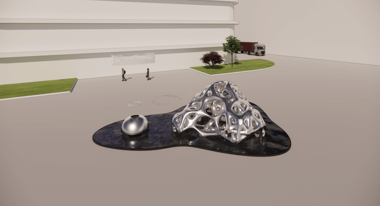 (Proposal) "The Capture", Entrance Sculpture for Super Factory, CAS Space, Shaoxing