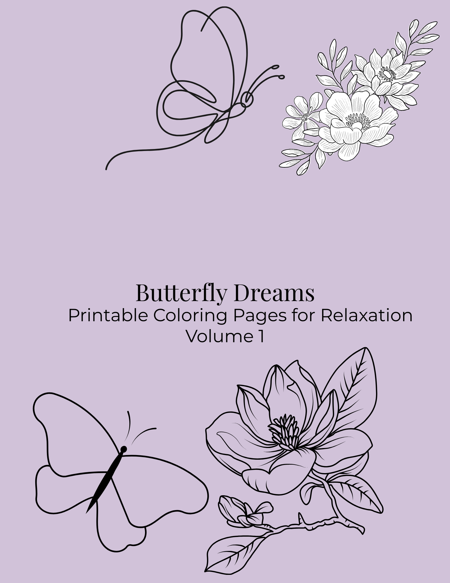 Butterfly Dreams Coloring Book - Volume 1