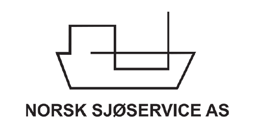 Logo av Norsk Sjøservice AS med en enkel skisse av en skipprofil og teksten under.