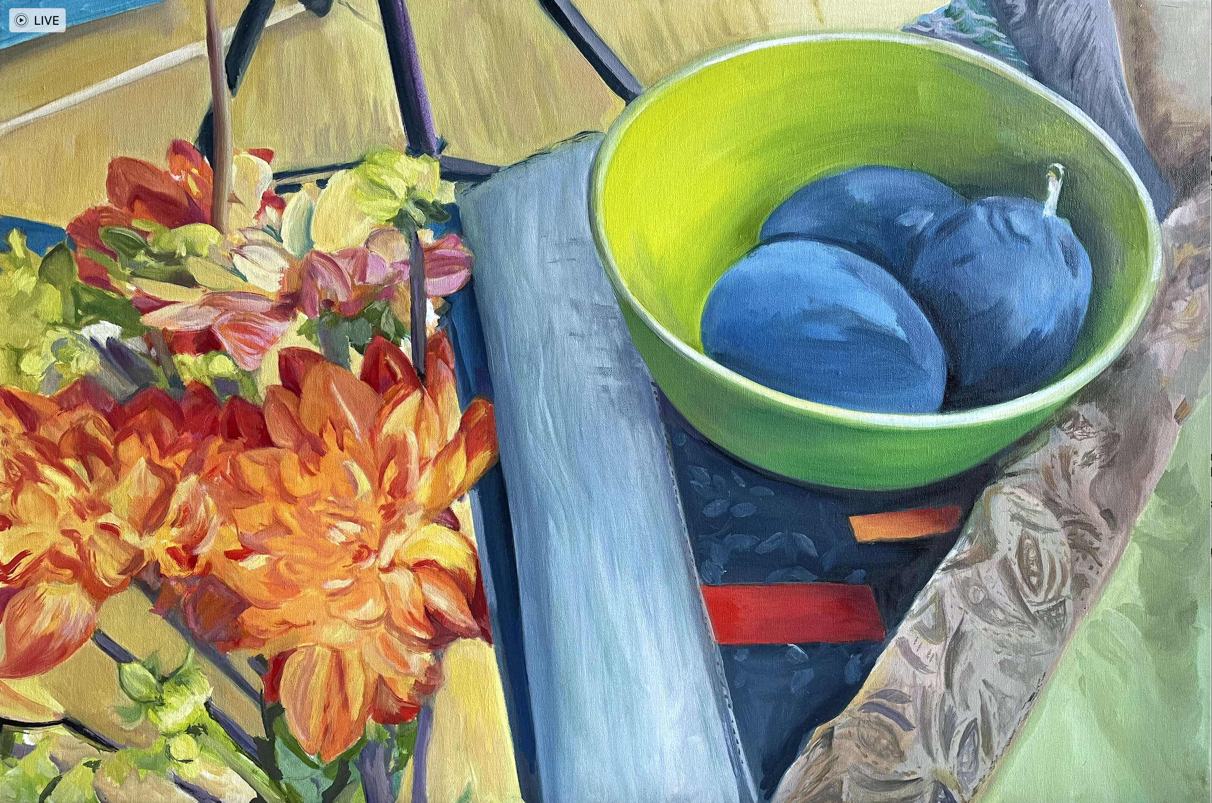 A moment in between. Oil on linen, 20 x 30 in. 2023