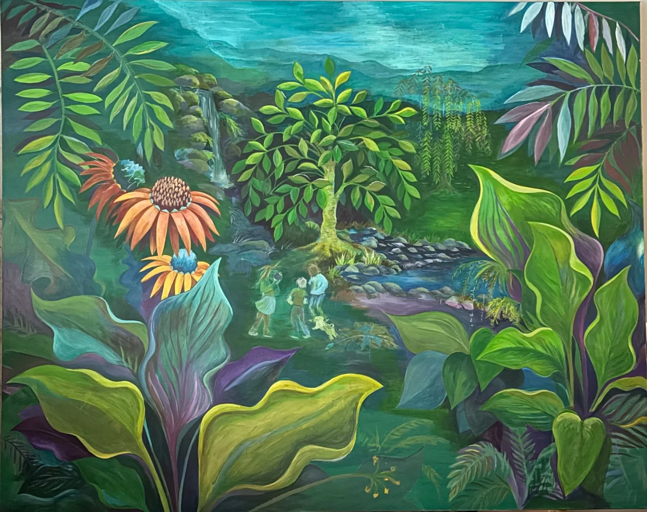 Cy's dream. Acrylic and oil on canvas 40 x 60 in. 2019