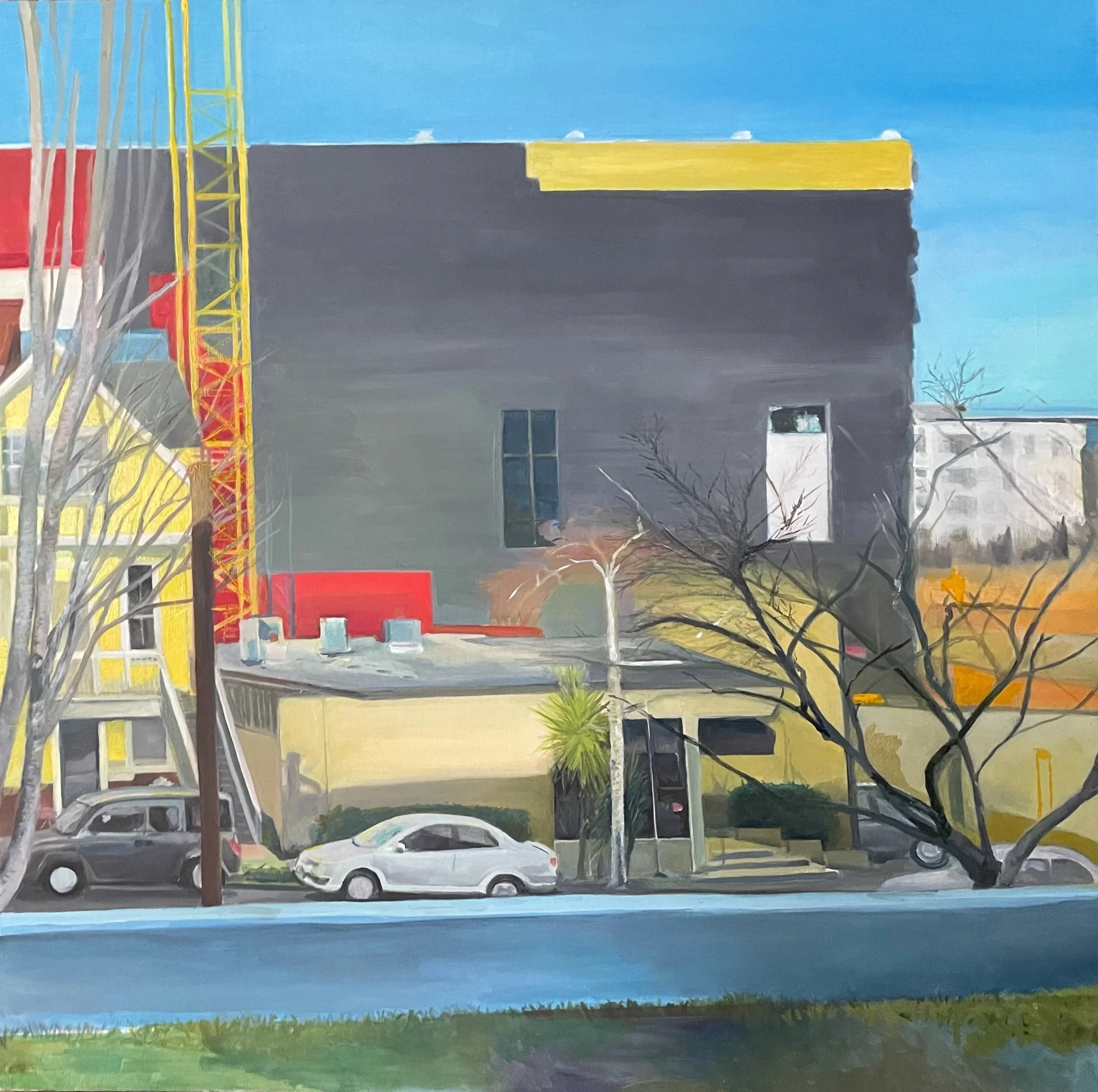 Lincoln gym I. Oil on canvas, 30 x 30 in. 2022