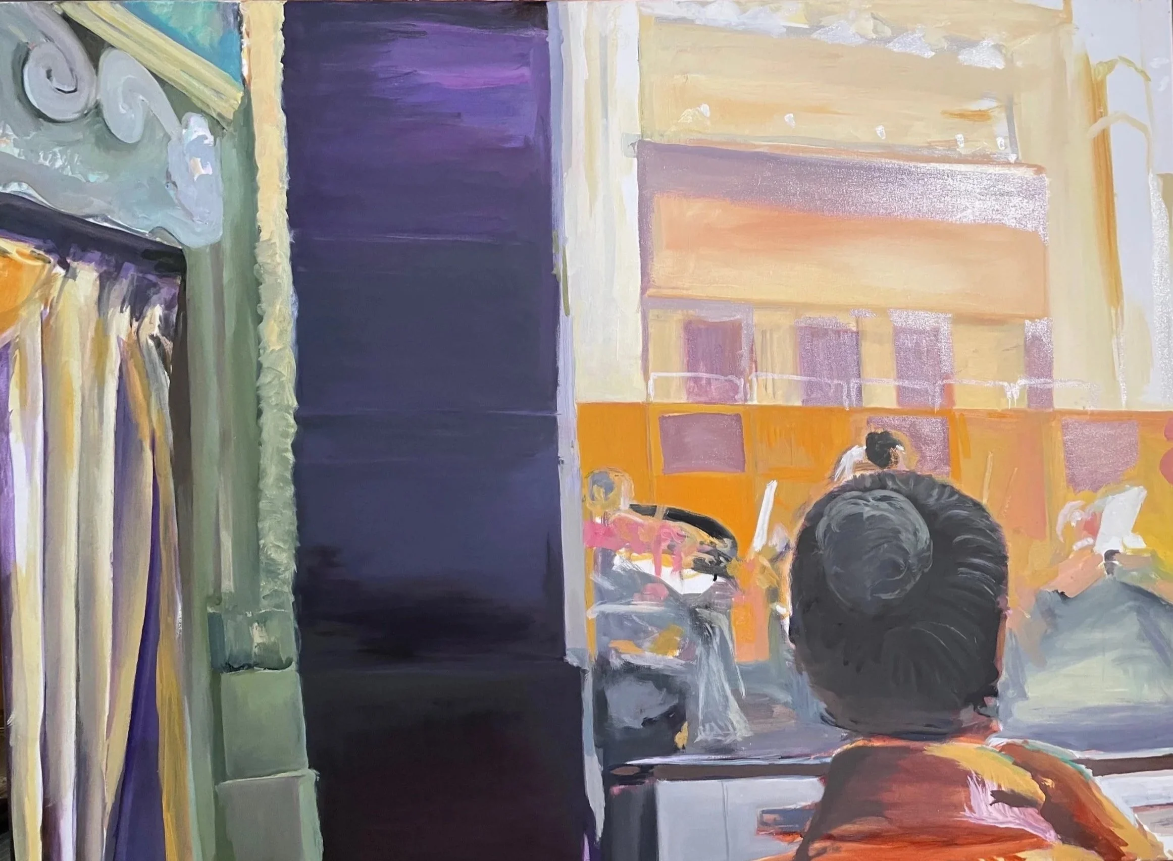 Bun. Oil on linen, 30 x 40 in., 2024