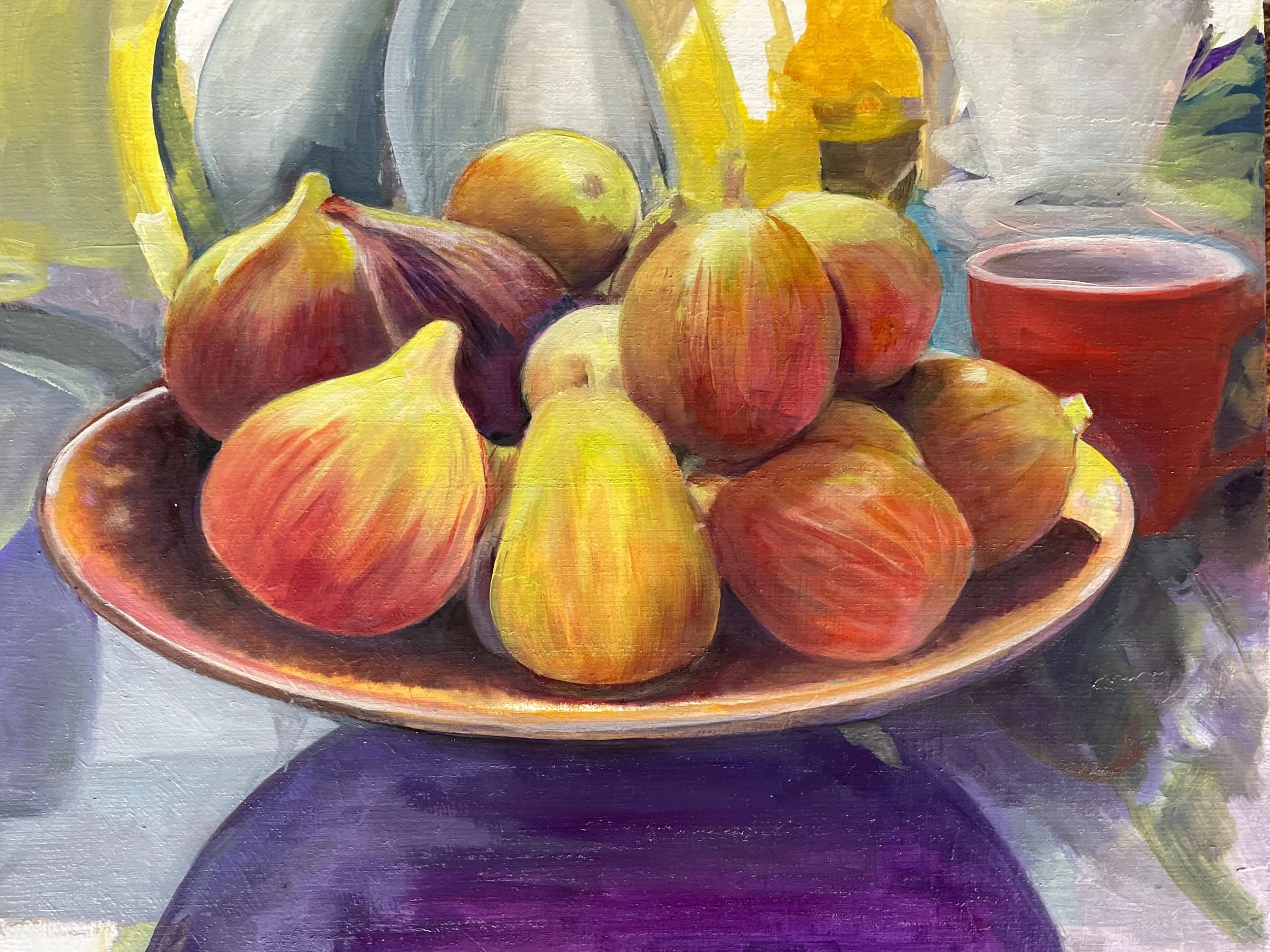 Figs. Oil on canvas panel, 10 x 14 in. 2021