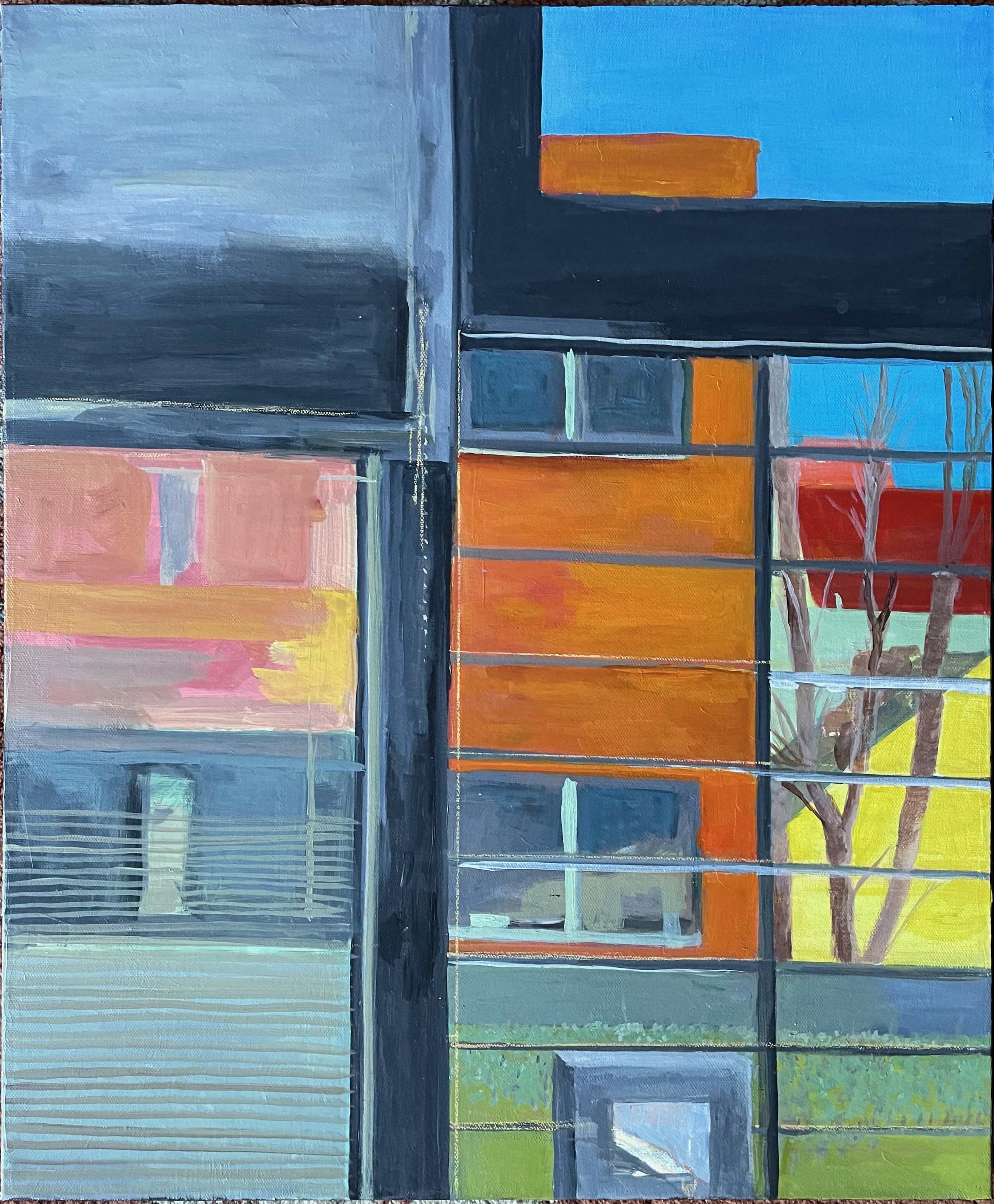 Where one begins to see. Acrylic on canvas, 16 x 12 inches. 2022