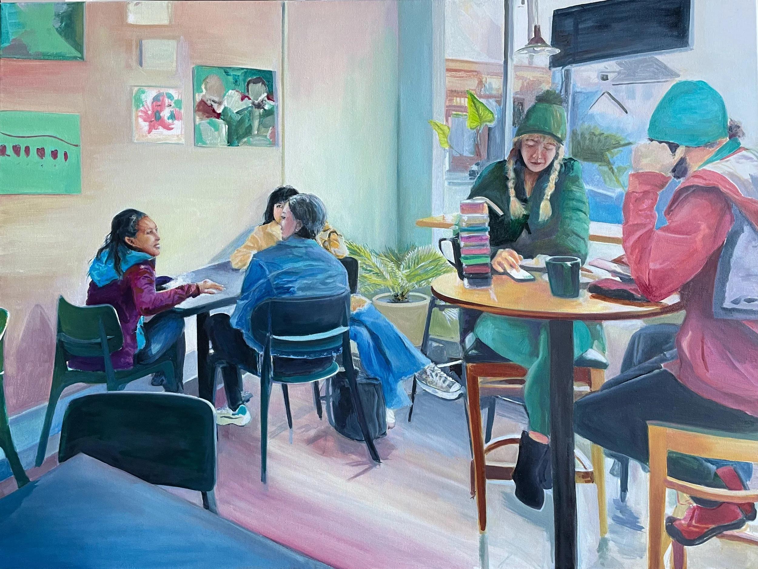 Tell me Everything. Oil on linen, 30 x 40 in. 2024